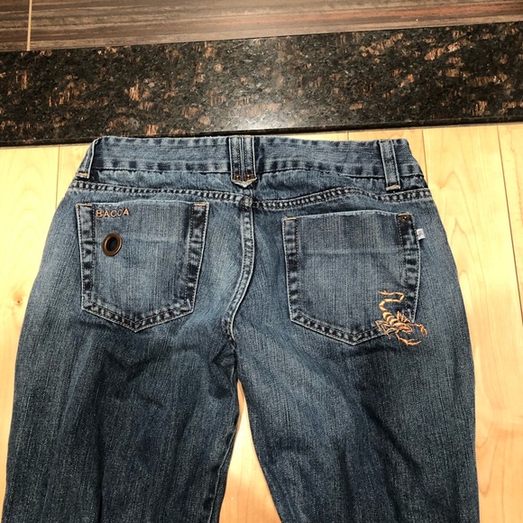 Bacca da Silva flared low rise jeans, autographed - Picture 6 of 7